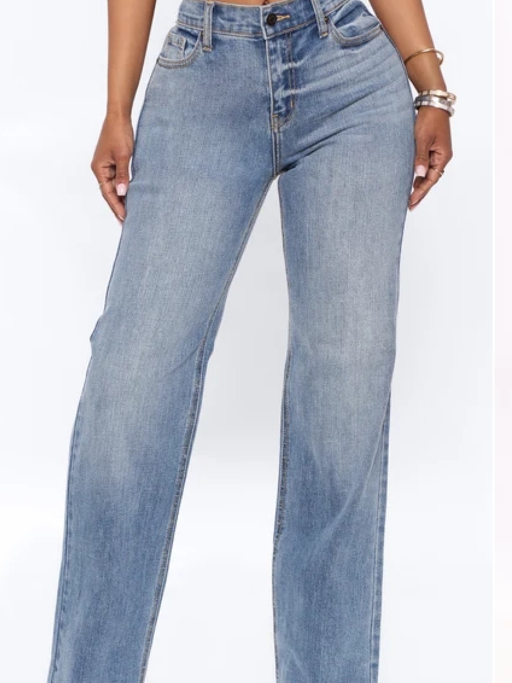 Fashionova Be Authentic Slouchy Stretch High Rise Straight Leg